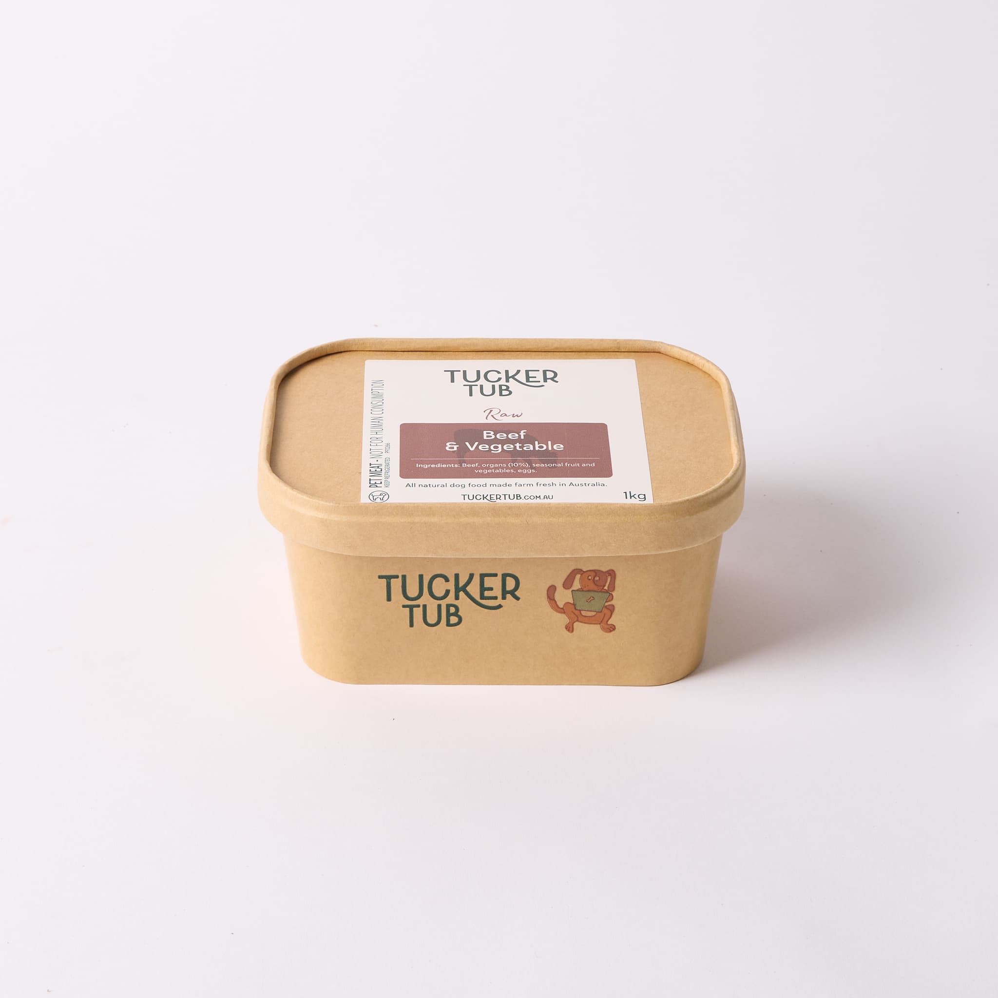 Tucker Tub Raw Beef & Vegetable Dog Food