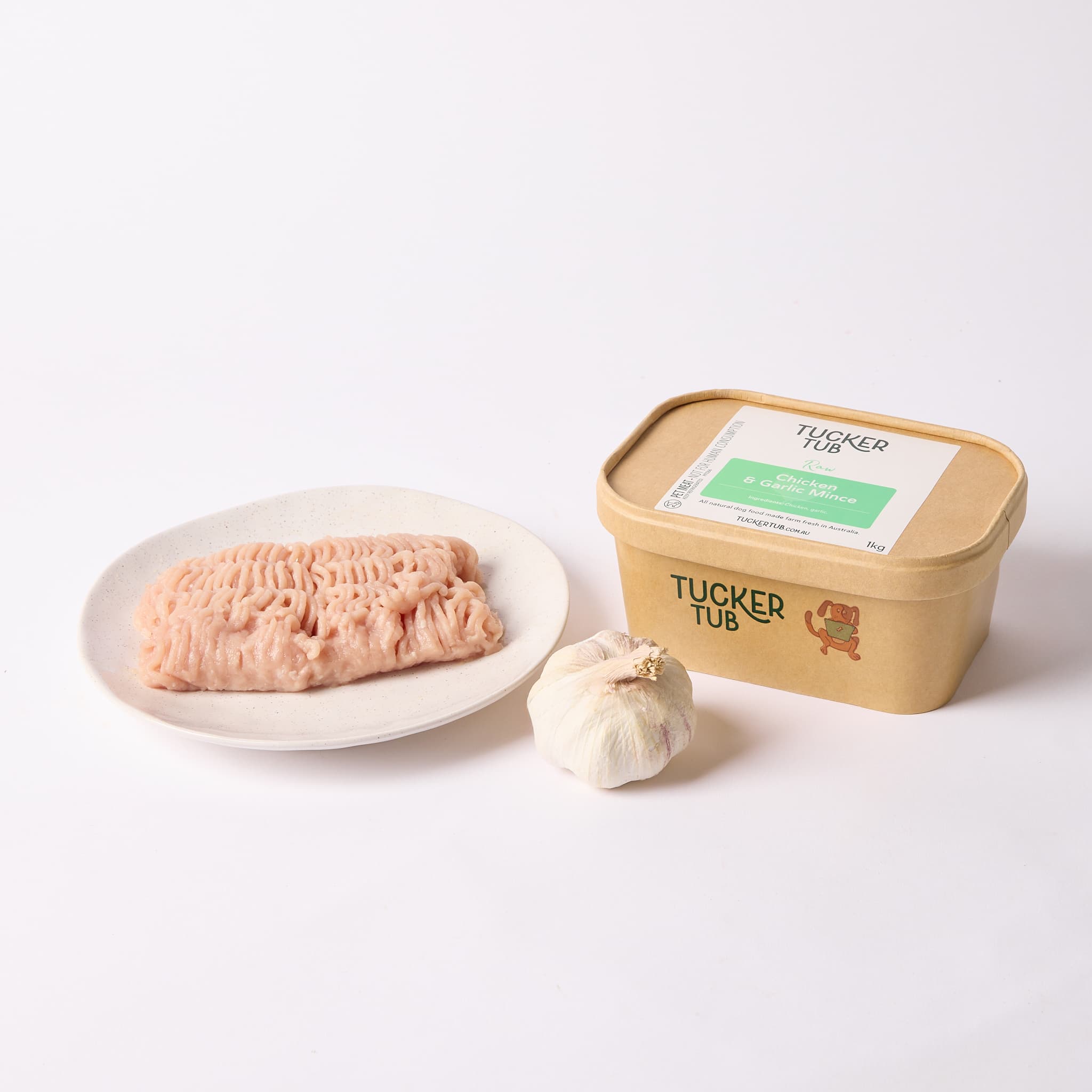 Tucker Tub Raw Chicken & Garlic Mince Dog Food
